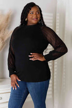 Load image into Gallery viewer, Double Take Round Neck Raglan Sleeve Blouse