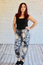 Load image into Gallery viewer, Tie Dye Jogger Pants with elastic waist/ruched bottom w/pockets