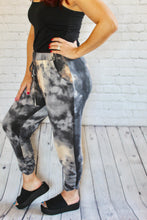 Load image into Gallery viewer, Tie Dye Jogger Pants with elastic waist/ruched bottom w/pockets