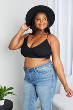 Load image into Gallery viewer, Textured Spaghetti Strap Bralette in Black