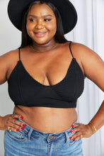 Load image into Gallery viewer, Textured Spaghetti Strap Bralette in Black
