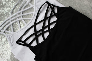 Seamless triple criss-cross front cami