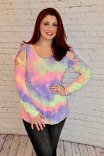 Load image into Gallery viewer, Tie dye X sleeve detail top