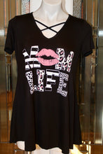 Load image into Gallery viewer, &quot;MOM LIFE&quot; black &amp; pink leopard top