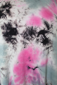 Fuchsia tie dye tank dress with pockets