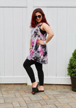 Load image into Gallery viewer, Fuchsia tie dye tank dress with pockets