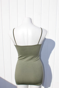 Seamless triple criss-cross front cami