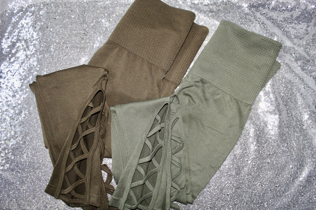 Capri Tummy-Control High Waste Legging with lattice detail