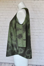 Load image into Gallery viewer, Tie Dye Cold Shoulder top (Olive Green or Burgundy)