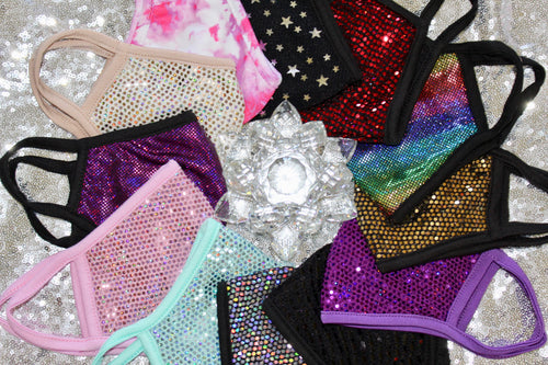 Sparkly Face Mask with Filter Pocket