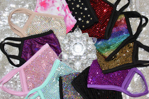 Sparkly Face Mask with Filter Pocket