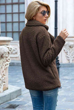Load image into Gallery viewer, Full Size Lapel Collar Sherpa Coat