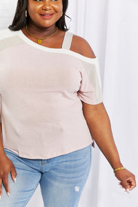 New Arrival --  Something Simple Cold Shoulder Tee