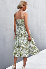 Load image into Gallery viewer, New Arrival -- Floral Frill Trim Scoop Neck Spaghetti Strap Dress