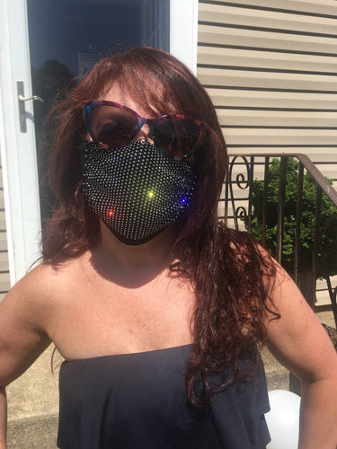 Rhinestone Face Mask